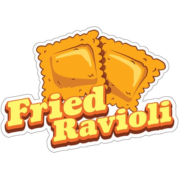 Signmission Fried Ravioli Decal Concession Stand Food Truck Sticker, D-DC-16 Fried Ravioli19 D-DC-16 Fried Ravioli19 - main